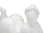 Fehér fekvő női szobor modern stílusban 32X12,5X16 cm Dekorációs figura Mauro Ferretti