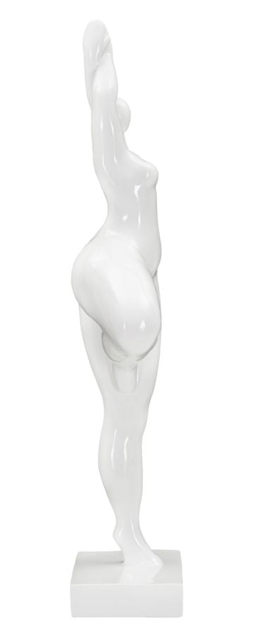 Fehér női szobor jóga pózban 16X9X45,8 cm Dekorációs figura Mauro Ferretti