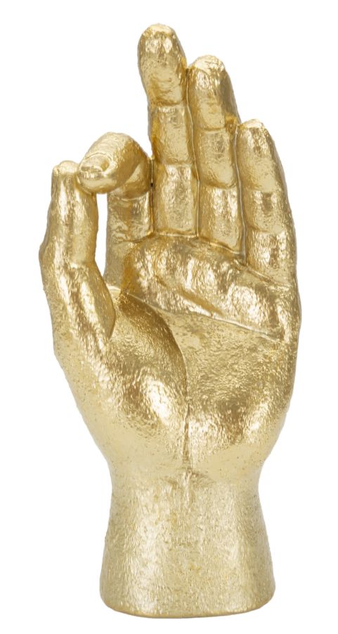 Arany kéz szobor – OK jel 10X7X22,5 cm Dekorációs figura Mauro Ferretti