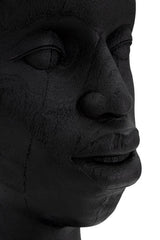 Afrikai törzsi fej szobor – fekete-arany 25X25X56 cm Dekorációs figura Mauro Ferretti