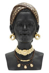African Princess – női afrikai szobor 19X18,5X30 cm Dekorációs figura Mauro Ferretti