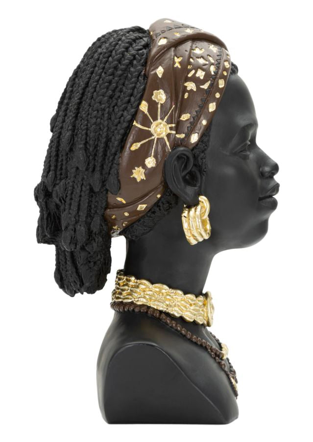 African Princess – női afrikai szobor 19X18,5X30 cm Dekorációs figura Mauro Ferretti