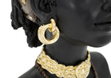 African Princess – női afrikai szobor 19X18,5X30 cm Dekorációs figura Mauro Ferretti