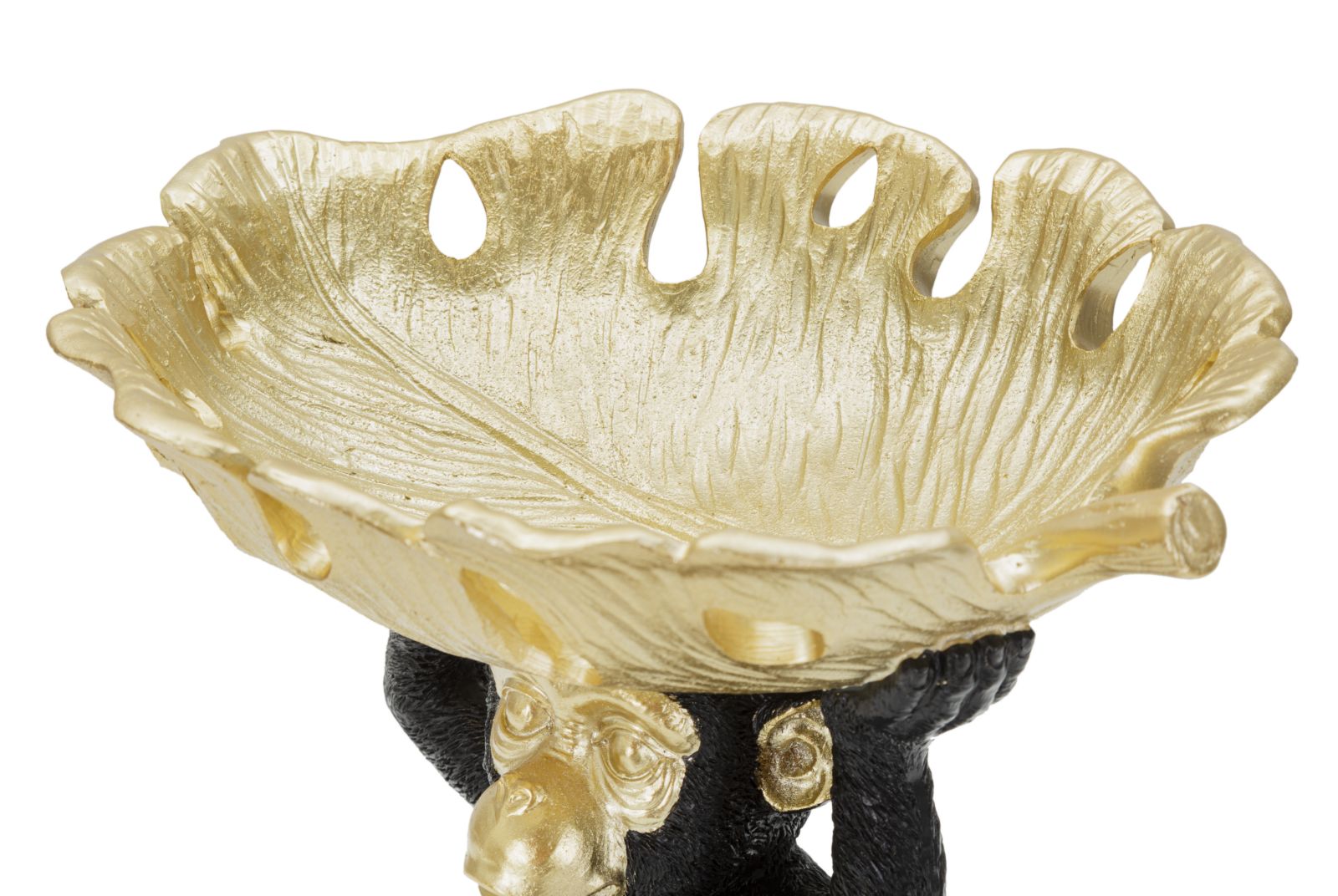 Golden Monkey Bowl – arany tálas majom szobor 25,2X21X24 cm Dekorációs figura Mauro Ferretti