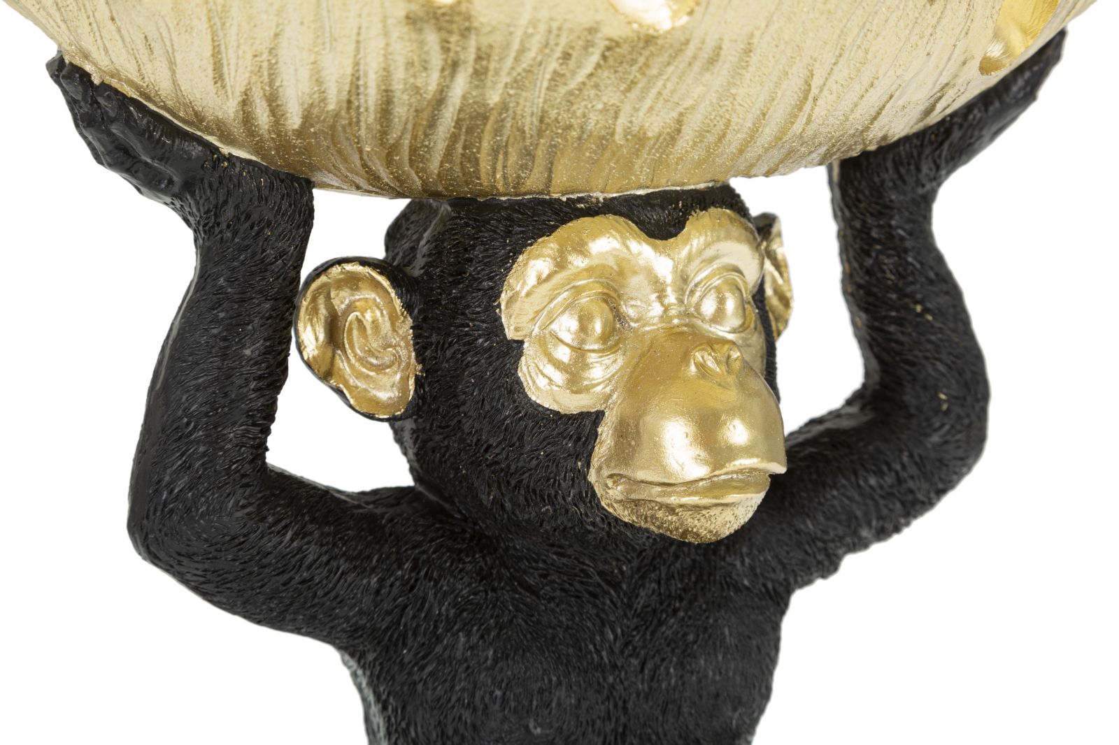 Golden Monkey Bowl – arany tálas majom szobor 25,2X21X24 cm Dekorációs figura Mauro Ferretti