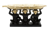 Monkey Leaf Bowl – arany leveles tál tartó majmokkal 43X15,7X20 cm Dekorációs figura Mauro Ferretti