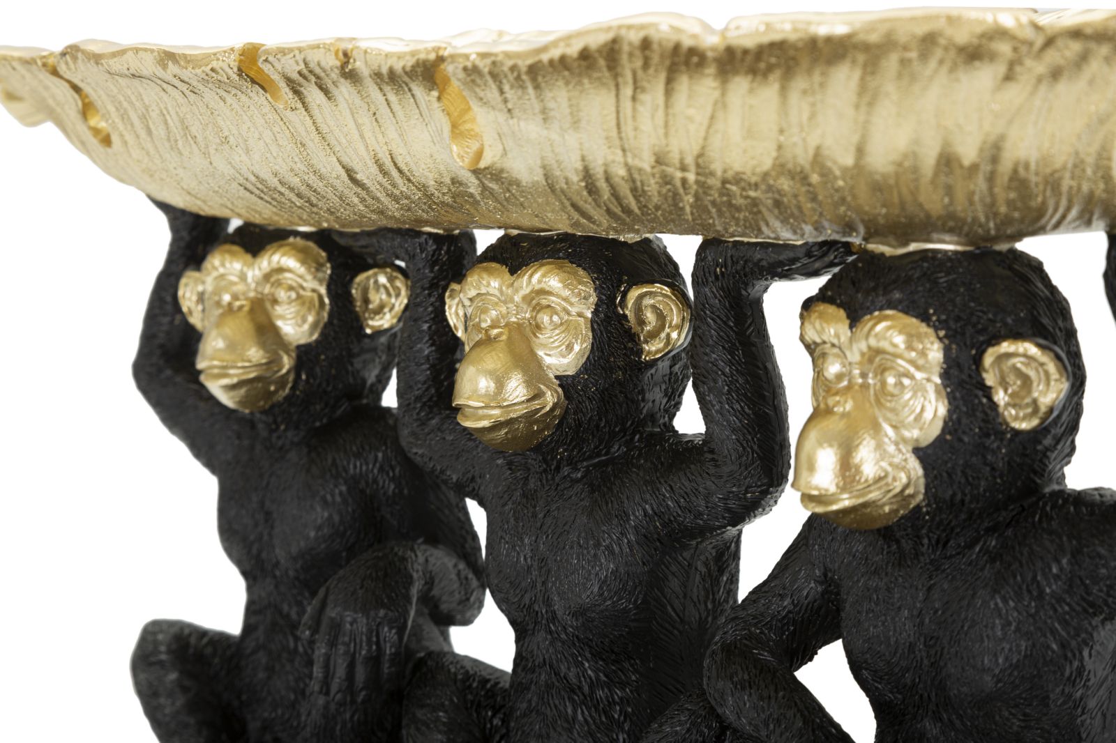 Monkey Leaf Bowl – arany leveles tál tartó majmokkal 43X15,7X20 cm Dekorációs figura Mauro Ferretti