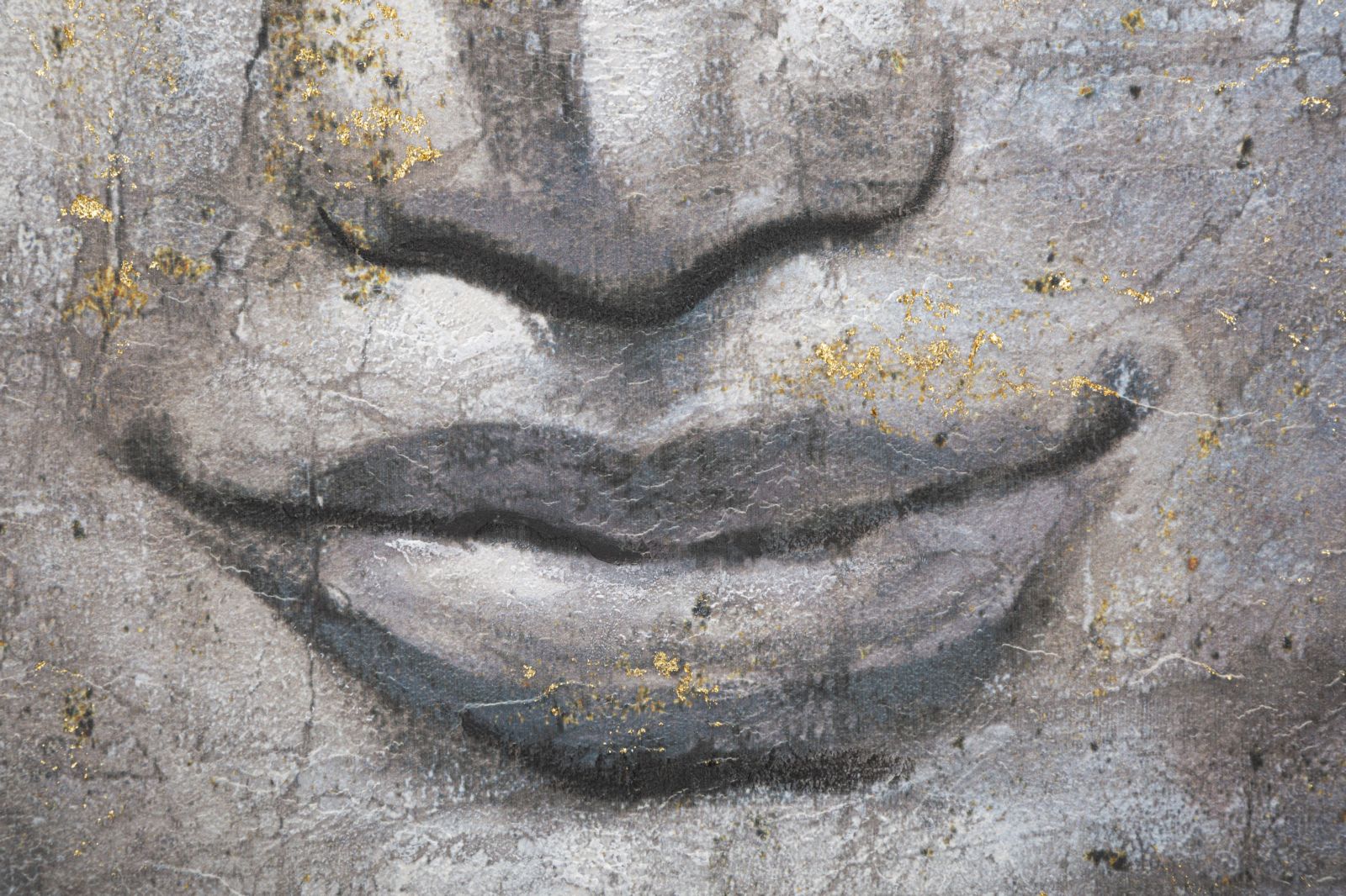 Buddha Falikép Arany Részletekkel – Spirituális Vászonkép 80×120 cm Falikép Mauro Ferretti