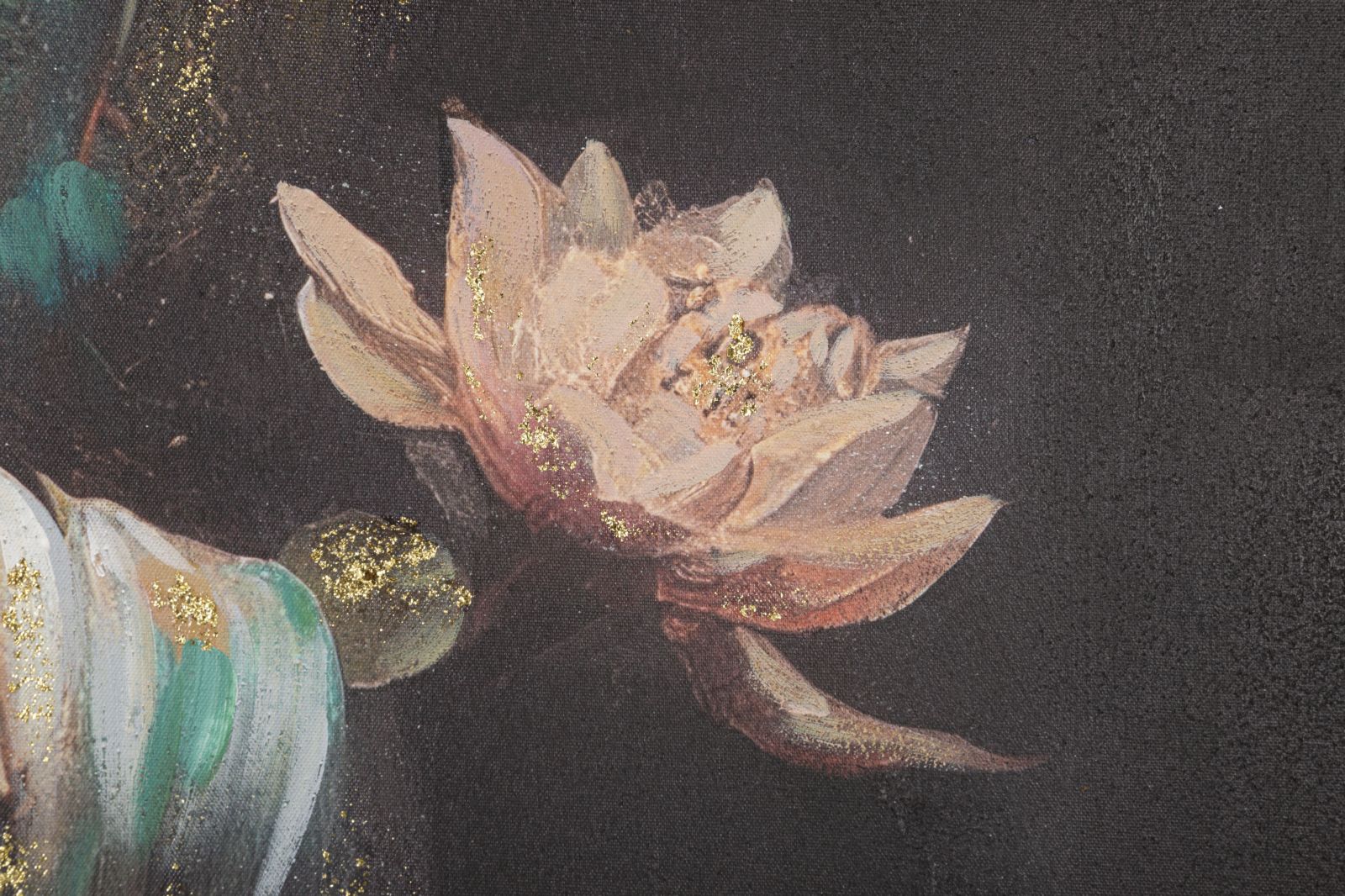 Arany Buddha Falikép Lótuszvirágokkal – Vászonkép 100×100 cm Falikép Mauro Ferretti