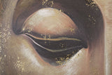 Arany Buddha Falikép Sötét Háttérrel – Vászonkép 100×100 cm Falikép Mauro Ferretti