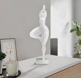 Fehér női szobor jóga pózban 16X9X45,8 cm Dekorációs figura Mauro Ferretti