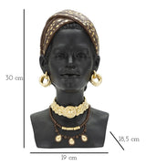 African Princess – női afrikai szobor 19X18,5X30 cm Dekorációs figura Mauro Ferretti