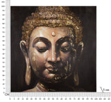 Arany Buddha Falikép Sötét Háttérrel – Vászonkép 100×100 cm Falikép Mauro Ferretti