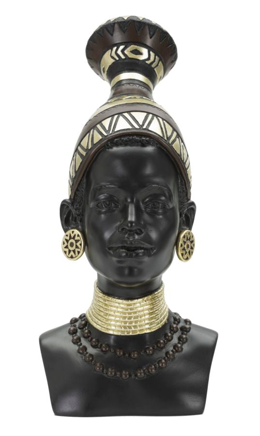 Golden Tribe – afrikai nő szobor 23X19X38,5 cm Dekorációs figura Mauro Ferretti
