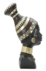 Golden Tribe – afrikai nő szobor 23X19X38,5 cm Dekorációs figura Mauro Ferretti