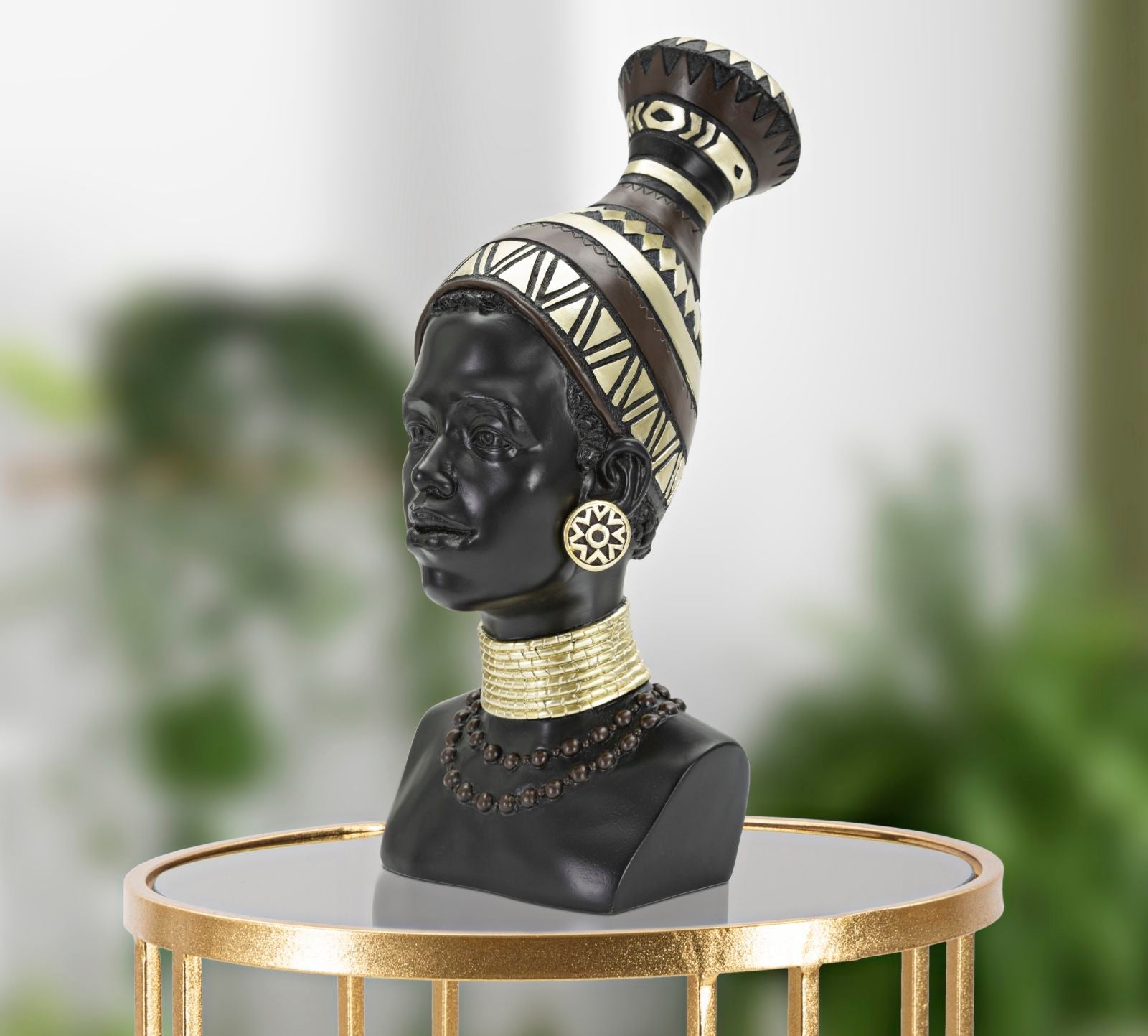Golden Tribe – afrikai nő szobor 23X19X38,5 cm Dekorációs figura Mauro Ferretti