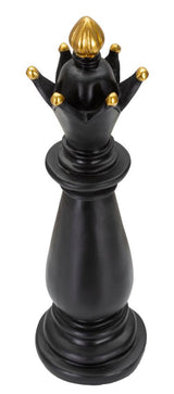 Queen’s Move – fekete-arany sakkfigura dekoráció Ø 12,5X38,5 cm Dekorációs figura Mauro Ferretti