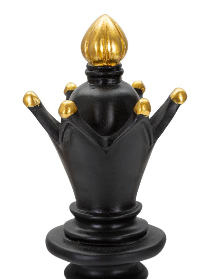 Queen’s Move – fekete-arany sakkfigura dekoráció Ø 12,5X38,5 cm Dekorációs figura Mauro Ferretti