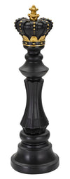 Fekete aramy király sakkfigura dekoráció Ø 13X40,5 cm Dekorációs figura Mauro Ferretti