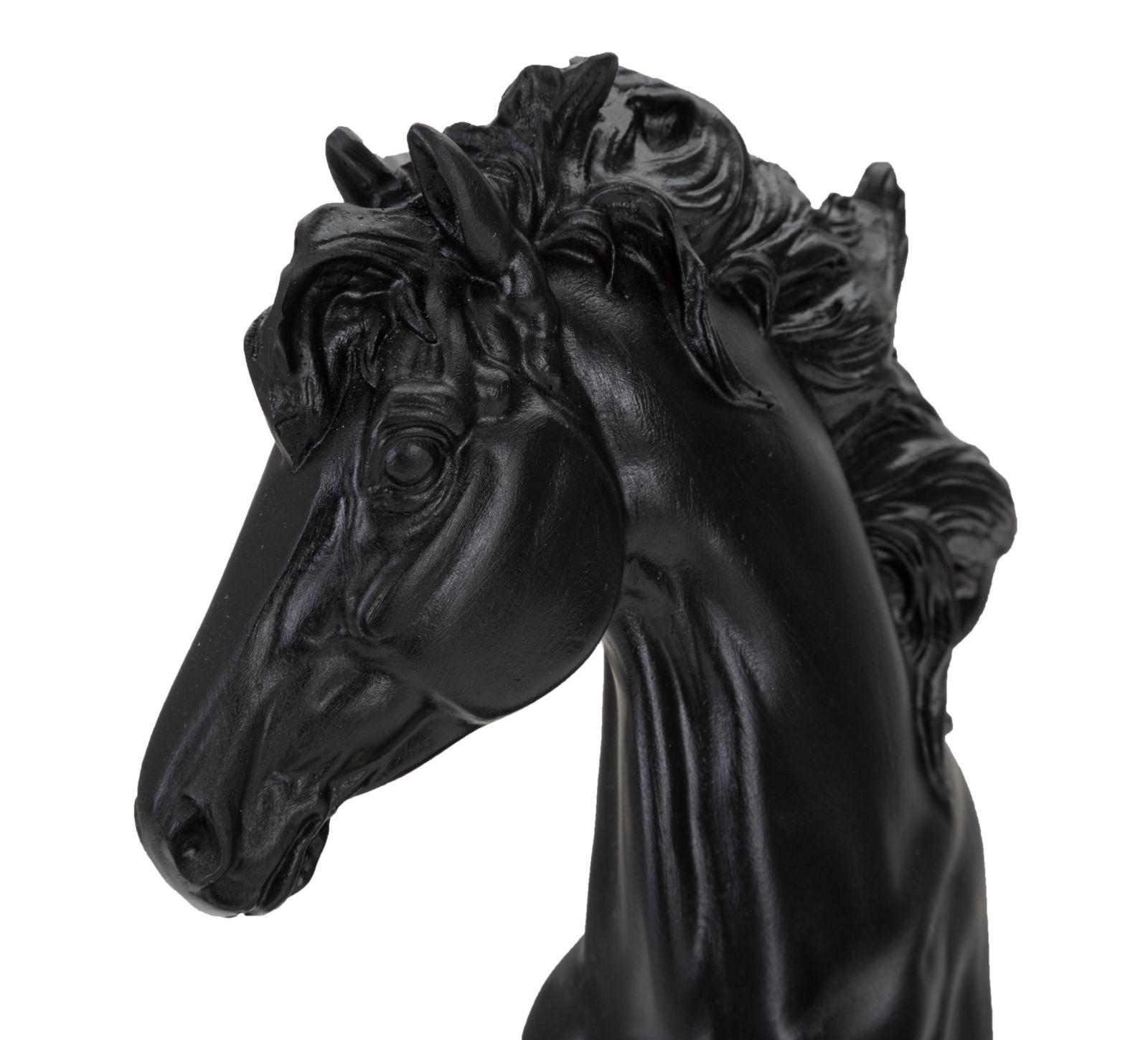 Black Knight – fekete ló sakkfigura dekoráció arany részlettel 14X11X27 cm Dekorációs figura Mauro Ferretti