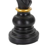 Black Knight – fekete ló sakkfigura dekoráció arany részlettel 14X11X27 cm Dekorációs figura Mauro Ferretti