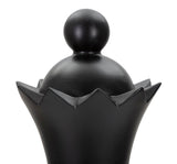Royal Queen Black – fekete-arany királynő sakk dekoráció Ø 15X50 cm Dekorációs figura Mauro Ferretti