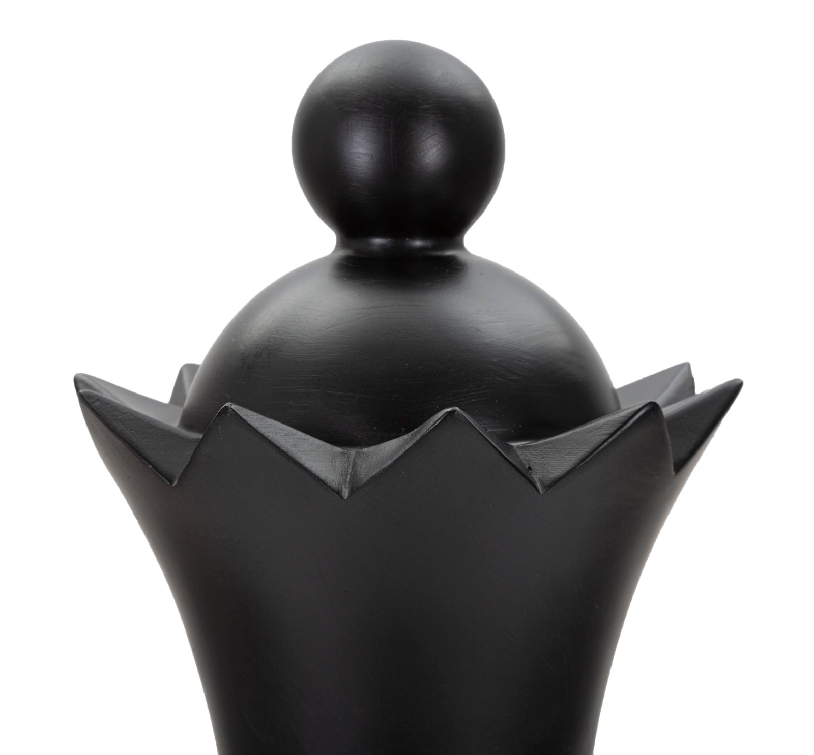 Royal Queen Black – fekete-arany királynő sakk dekoráció Ø 15X50 cm Dekorációs figura Mauro Ferretti