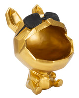 Cool Bulldog Bowl – arany kutya dekoráció tállal 17X23,5 cm Dekorációs figura Mauro Ferretti