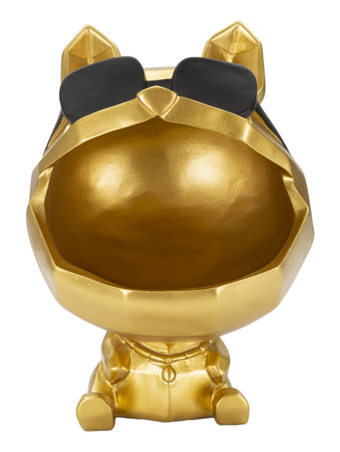 Cool Bulldog Bowl – arany kutya dekoráció tállal 17X23,5 cm Dekorációs figura Mauro Ferretti