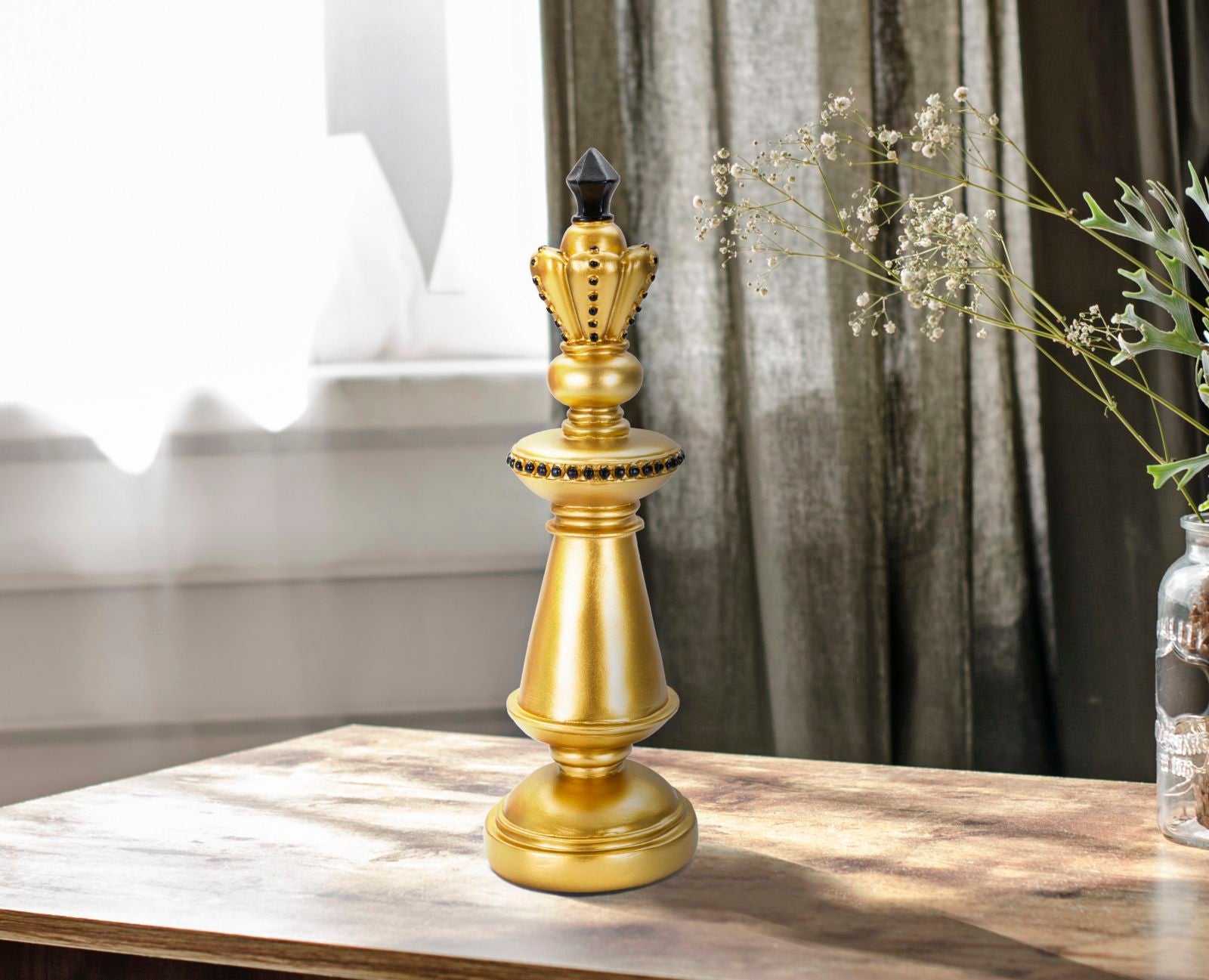 Golden King – arany király sakkfigura dekoráció 11X32,5 cm Dekorációs figura Mauro Ferretti