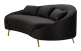 Modern Kanapé 3 személyes OSLO párnákkal fekete 185X84X68 cm Kanapé Mauro Ferretti