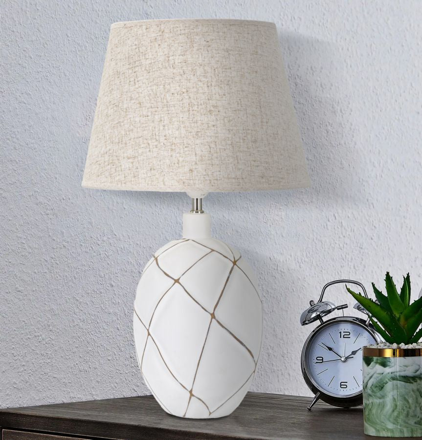 TABLE LAMP POLYRESIN LINES CM Ø 35X60 Mauro Ferretti