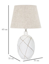 TABLE LAMP POLYRESIN LINES CM Ø 35X60 Mauro Ferretti