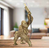 Gorilla asztali lámpa – arany szobor talp, 40 cm Mauro Ferretti