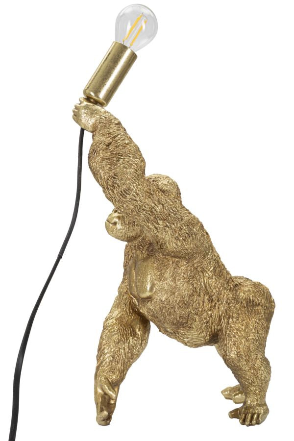 Gorilla asztali lámpa – arany szobor talp, 40 cm Mauro Ferretti
