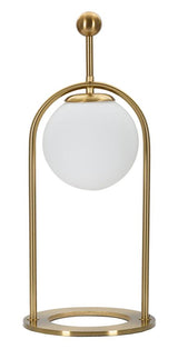 Globe minimal asztali lámpa – arany keret, üveggömb búra, Ø 21X50 Mauro Ferretti