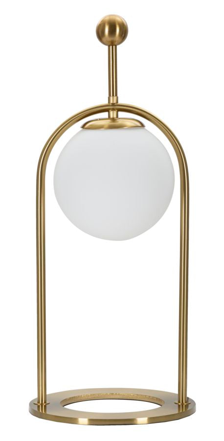 Globe minimal asztali lámpa – arany keret, üveggömb búra, Ø 21X50 Mauro Ferretti