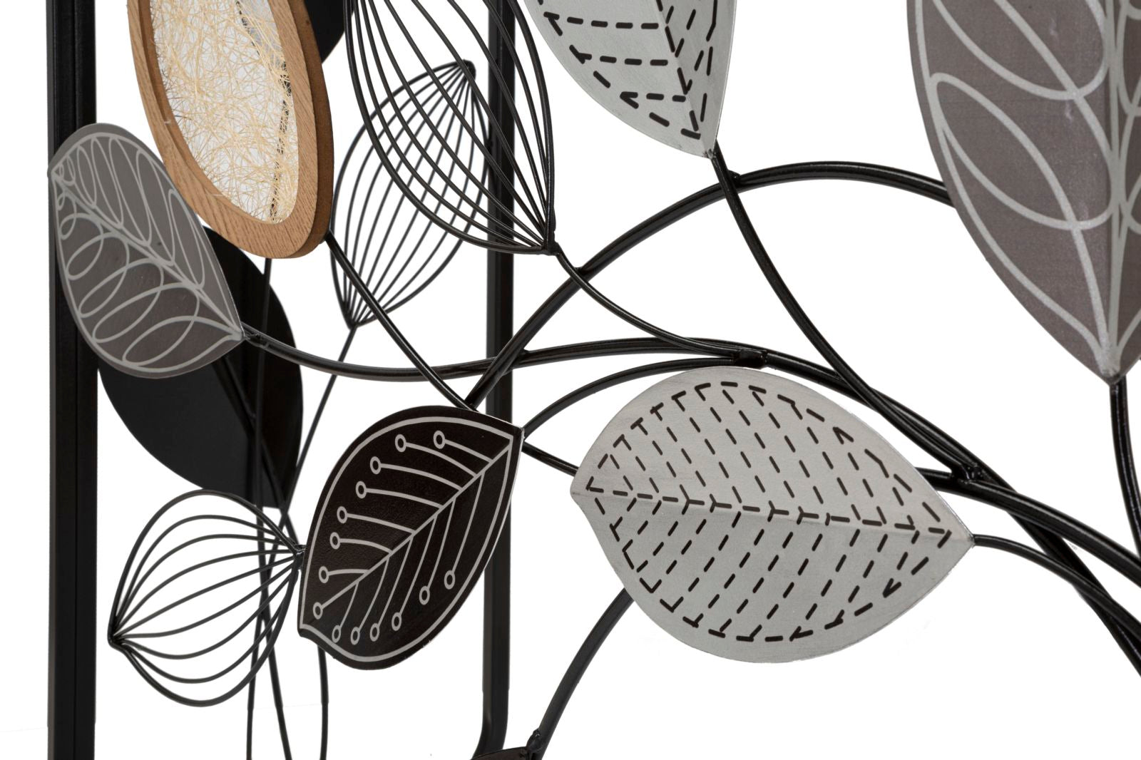 Nature Line modern levélmintás konzolasztal fekete fém vázzal 108x37x80 cm Konzolasztal Mauro Ferretti