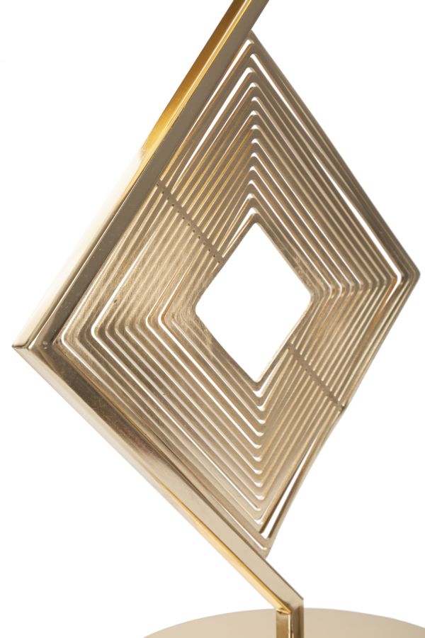 Modern Diamant asztali lámpa – arany fém talp, fehér ernyő, 56 cm Mauro Ferretti