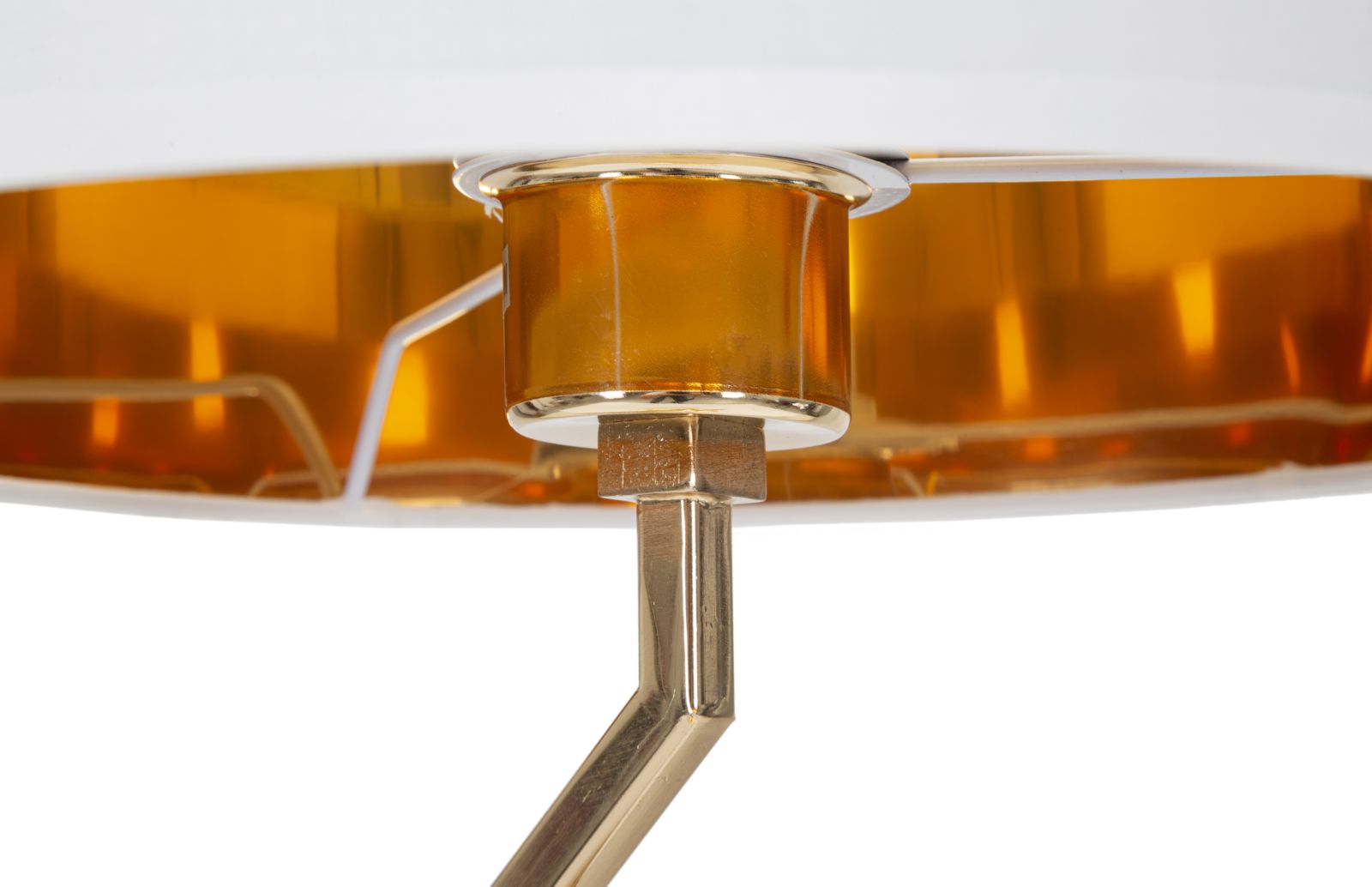 Modern Diamant asztali lámpa – arany fém talp, fehér ernyő, 56 cm Mauro Ferretti