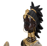 Afrikai harcosnő szobor dekoráció 13,5X9X24,5 cm Dekorációs figura Mauro Ferretti