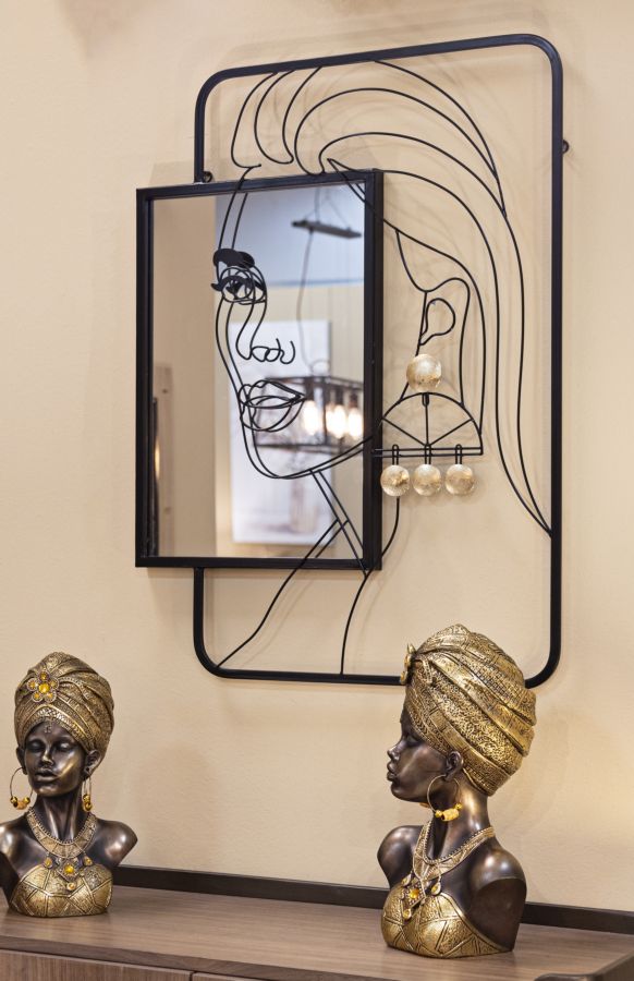 Modern fali tükör ELEONOR hölgy 64,8X3,8X85 cm Fali tükör Mauro Ferretti