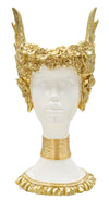 Golden Crown női büszt dekoráció szobor 15X14,5X32 cm Dekorációs figura Mauro Ferretti
