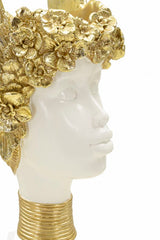 Golden Crown női büszt dekoráció szobor 15X14,5X32 cm Dekorációs figura Mauro Ferretti