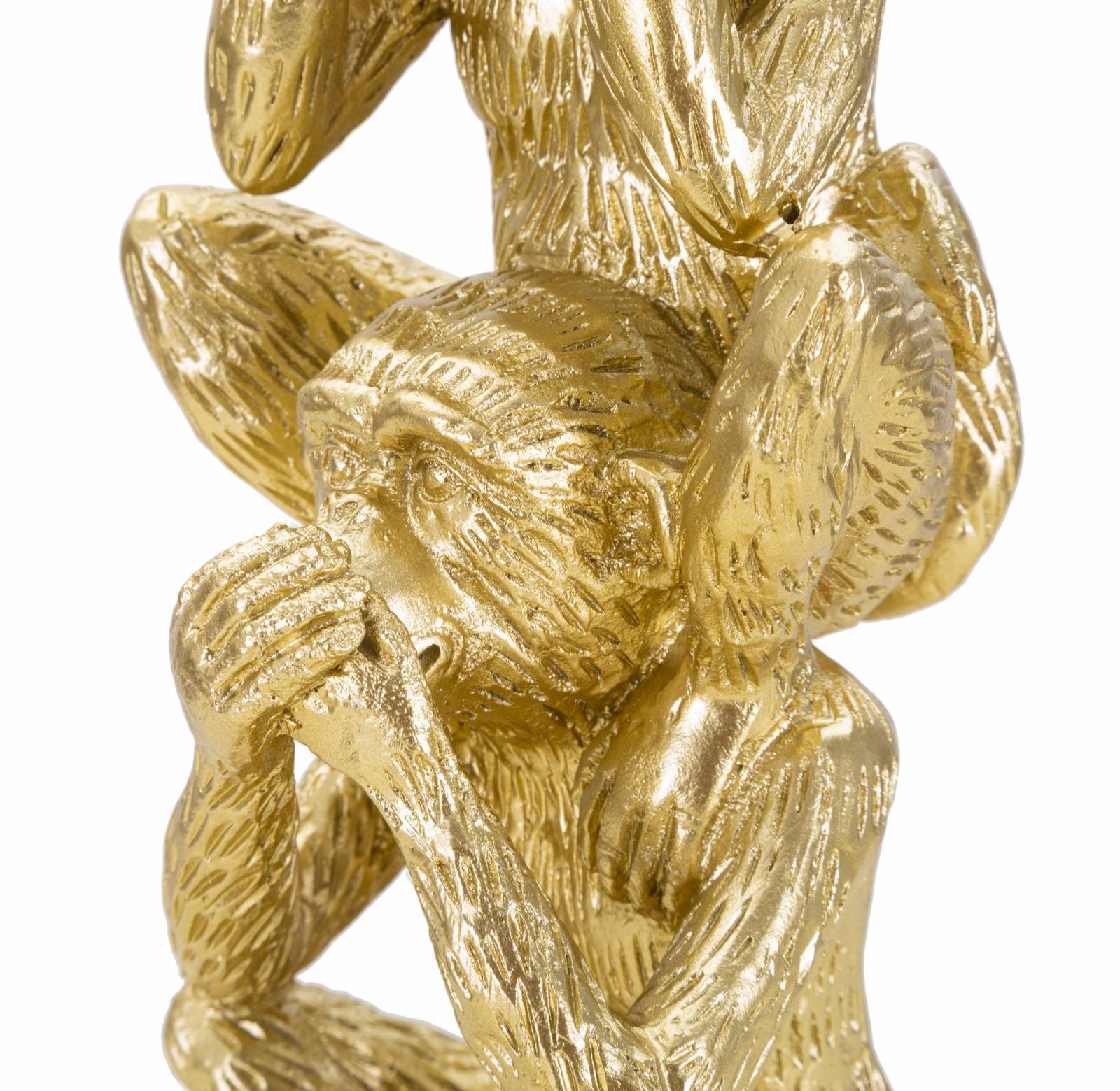 Golden Wise Monkeys – Három bölcs majom szobor dekoráció 10,5X30 cm Dekorációs figura Mauro Ferretti