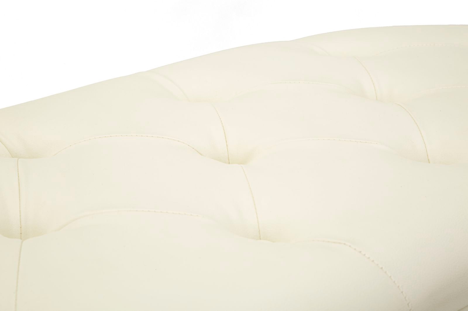 Sharon glamour tárolós fehér pad – steppelt műbőrrel, arany fém lábakkal 120 cm Ülőpad Mauro Ferretti