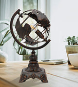 Globe antik bronz asztali lámpa földgömb dizájnnal – vintage stílus Mauro Ferretti