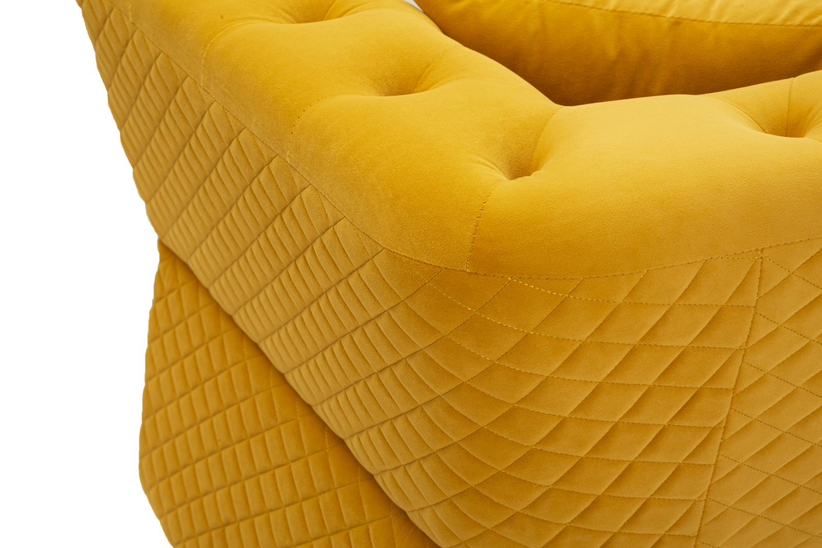 Modern Kanapé EMY MUSTARD párnákkal 162X83X76 cm Kanapé Mauro Ferretti