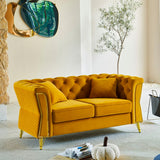 Modern Kanapé EMY MUSTARD párnákkal 162X83X76 cm Kanapé Mauro Ferretti
