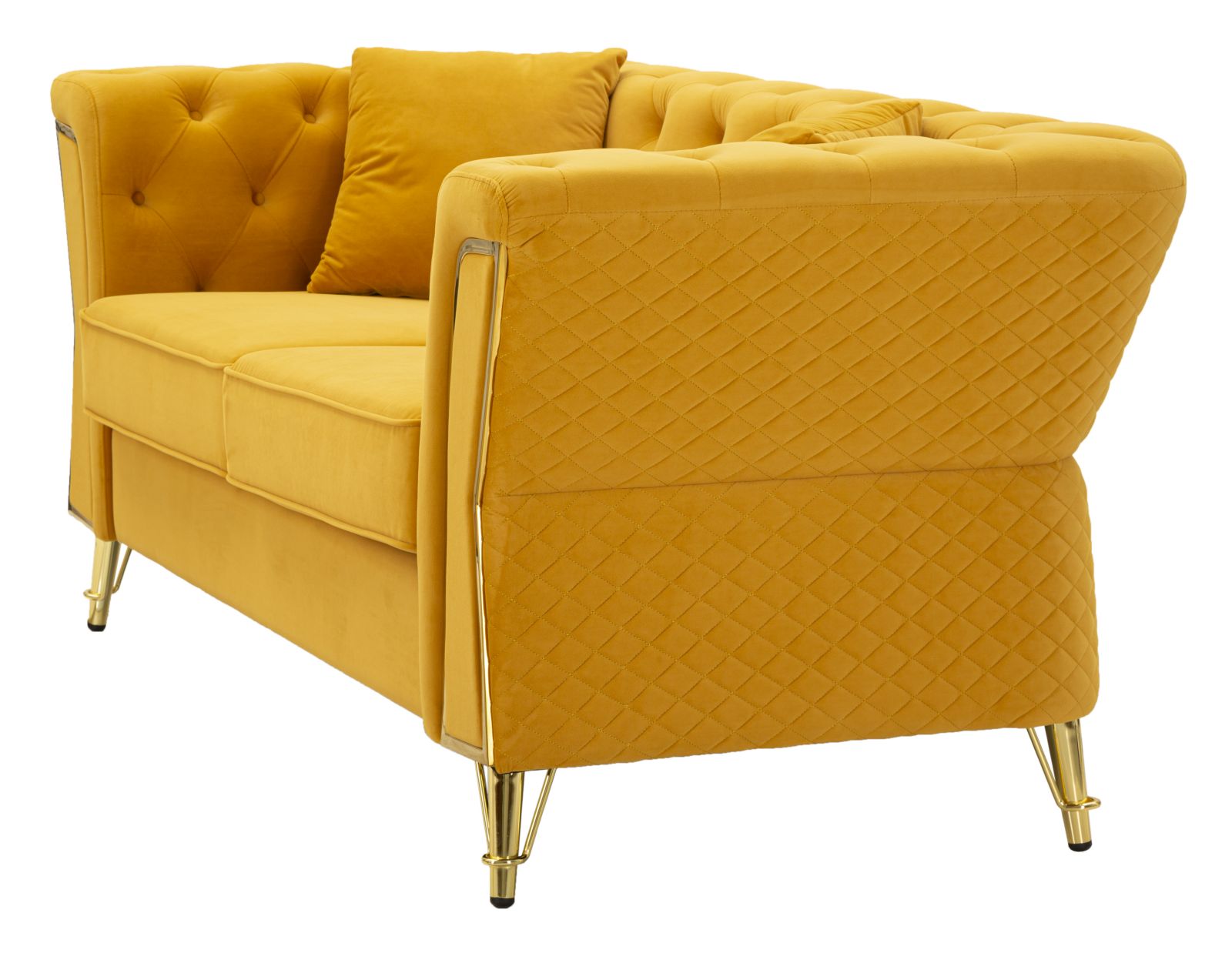 Modern Kanapé EMY MUSTARD párnákkal 162X83X76 cm Kanapé Mauro Ferretti